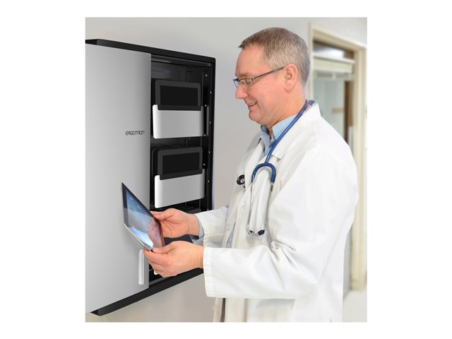 Ergotron Zip12 - Cabinet unit (charge only) - for 12 netbooks/tablets - black, silver - screen size: up to 12\" - wall-mountable