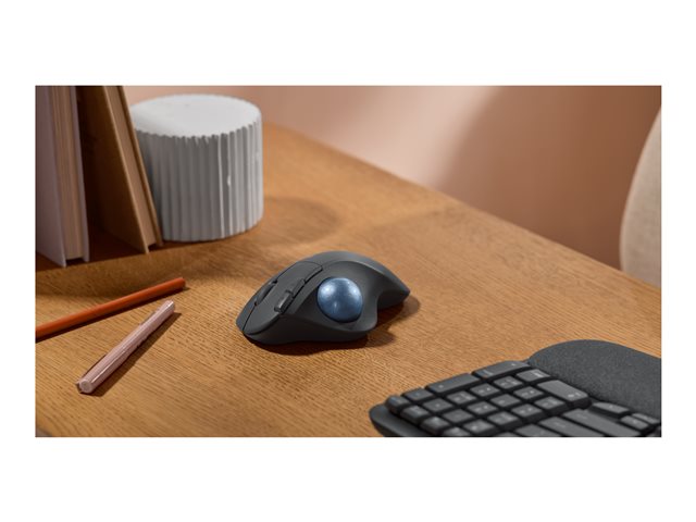 Logitech Ergo Series ERGO M575S - Trackball - ergonomic - optical - 5 buttons - wireless - Bluetooth, 2.4 GHz - Logitech Logi Bolt USB receiver - graphite