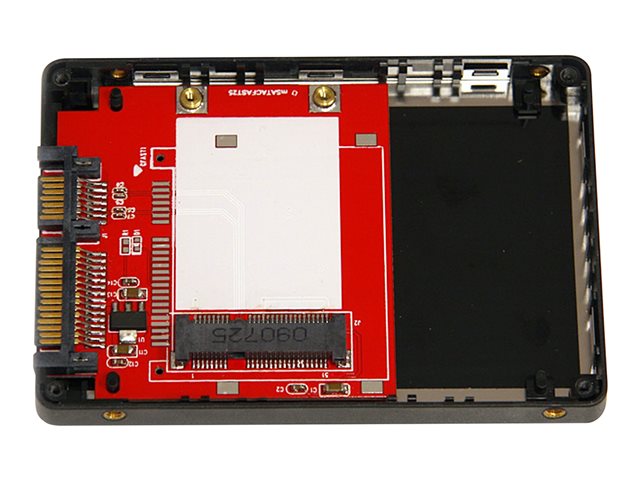 StarTech.com 2.5in SATA to Mini SATA SSD Adapter Enclosure - Mini PCIe ssd Adapter - SATA to mSATA - Mini PCIe SATA (SAT2MSAT25) - Storage enclosure - 2.5\" - 1 Channel - SATA - silver - for P/N: BRACKET125PT, BRACKET125PTP, BRACKET425F, SATERASER4, SATSASDUPE11, SU2DUPERA11