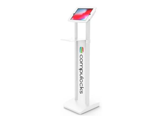 Compulocks Printer Tray for BrandMe Stand - Mounting component (tray) - low profile - for printer - high-grade aluminium - white - stand mountable - for Compulocks BrandMe VESA Brandable Floor Stand For Tablets White, Space BrandMe Floor Stand
