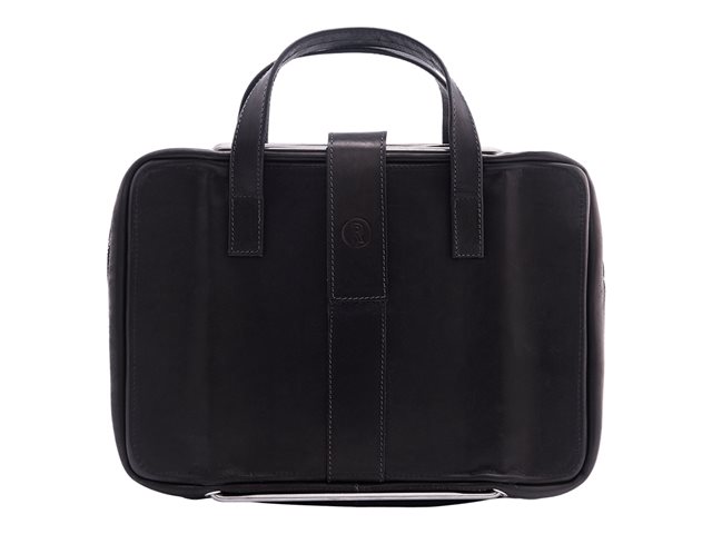 Viva Laptoptas full grain leather zwart