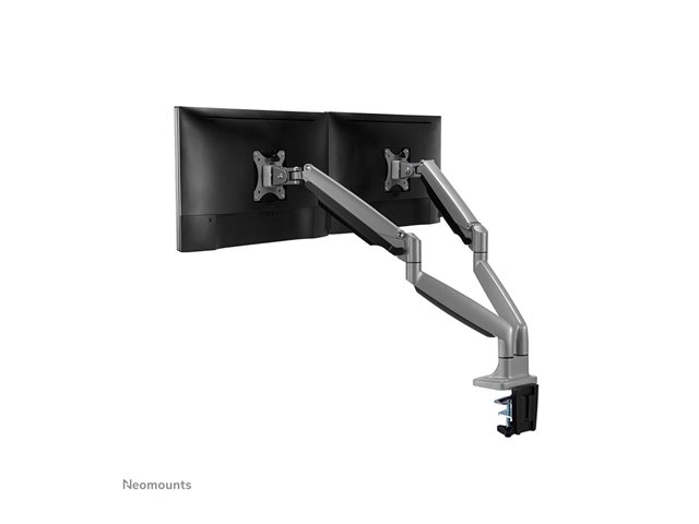 Neomounts NM-D750D - Mounting kit - full-motion - for 2 LCD displays - silver - screen size: 10\"-32\" - clamp mountable, grommet, desk-mountable