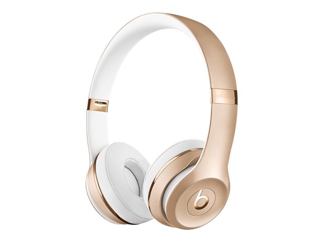 Beats Solo3 - Headphones with mic - on-ear - Bluetooth - wireless - noise isolating - gold