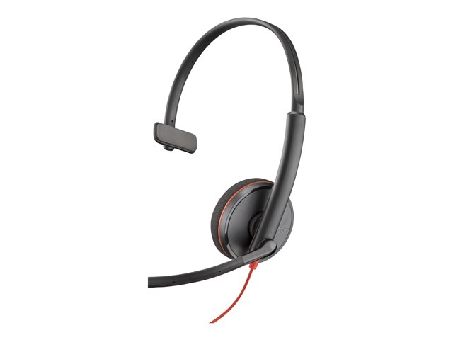 Poly Blackwire 3210 Monaural USB-C Headset +USB-C/A Adapter - Replaces Poly SKU 209748-22