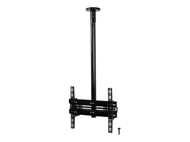 B-TECH Professional BT8424 - Bracket - for flat panel - lockable - black - screen size: 32\"-55\" - mounting interface: up to 400 x 400 mm - ceiling mountable