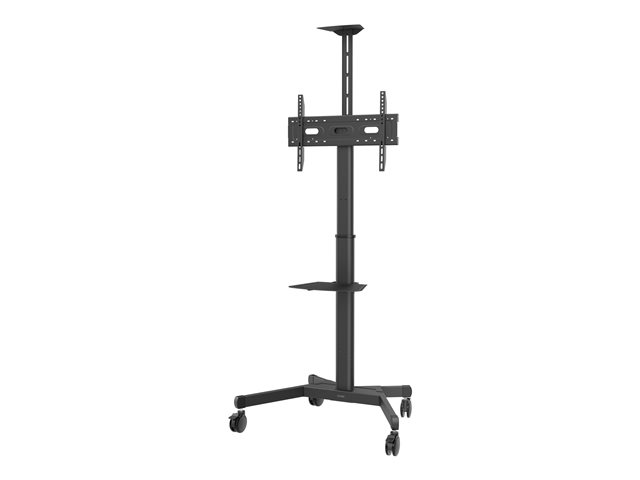 VISION Professional Display Floor Stand - LIFETIME WARRANTY - Steel construction - Trolley fits displays 31-80\" with VESA sizes up to 600 x 400 - Rotates portrait to landscape - Crank handle adjusts height - Tilt adjustment - Laptop and VC shelves in
