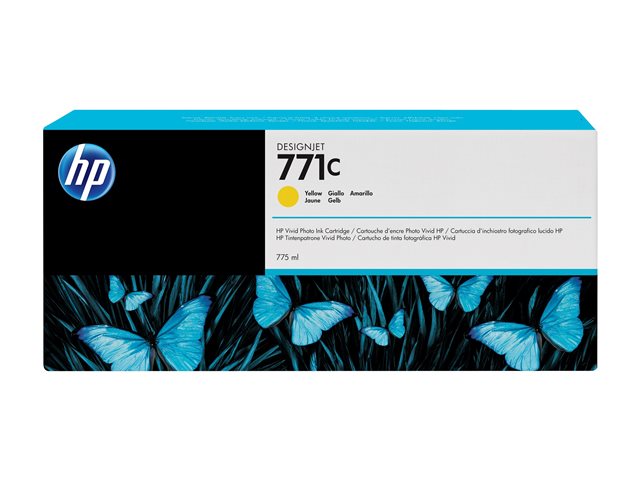 HP 771C - 775 ml - yellow - original - ink cartridge - for DesignJet Z6200, Z6600, Z6610, Z6800, Z6810