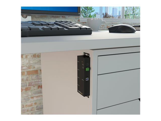 StarTech.com 4-Port USB 3.0 Hub - Metal Industrial USB-A Hub - Wall or Desk Mountable USB Data Hub - TAA Compliant USB Expander Hub (ST4300USBM) - Hub - 4 x SuperSpeed USB 3.0 - desktop - DC power - for P/N: ITB20D3250, MSDREADU2OTG, SVA12M5NA, USB312SAT3CB, USB315CB2M, USBLTM1MBK, USBLTM1MWH
