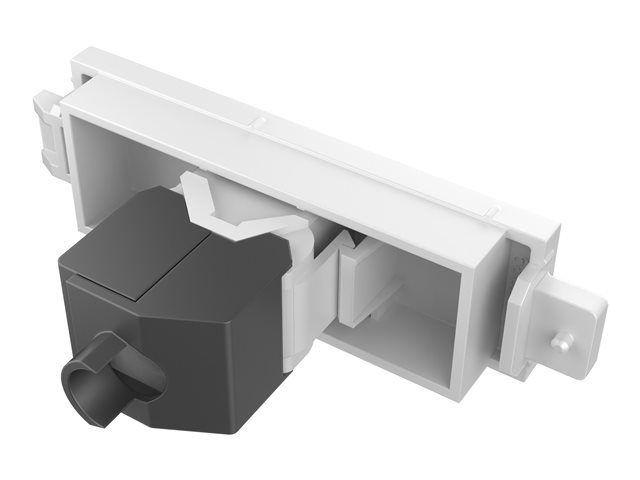 VISION Techconnect Modular AV Faceplate - LIFETIME WARRANTY - RJ45 CAT6A module - female on front - butterfly type - bare-wire punch-down on rear - Low NEXT noise design - System Warranty compliant - fixes into Techconnect surrounds - plastic - white