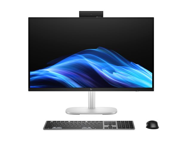 HP EliteStudio 8 G1i AI - All-in-one Core Ultra 5 235 / up to 5 GHz - RAM 16 GB - SSD 512 GB - NVMe - Intel Graphics - Gigabit Ethernet, IEEE 802.11ax (Wi-Fi 6), IEEE 802.11be (Wi-Fi 7), Bluetooth 5.4 - Win 11 Pro - monitor: LED 23.8\" 1920 x 1080 (Full HD) @ 75 Hz - keyboard: International English - pike silver - Smart Buy - with HP Wolf Pro Security Edition (1 year)