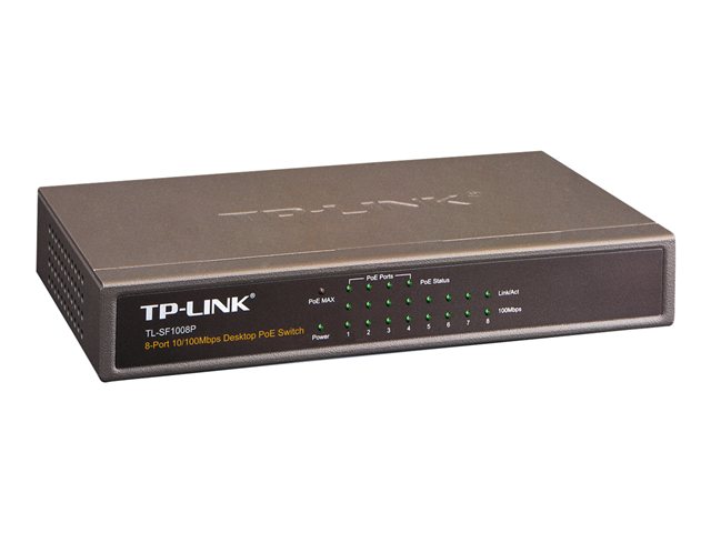 TP-Link TL-SF1008P - Switch - 4 x 10/100 (PoE) + 4 x 10/100 - desktop - PoE