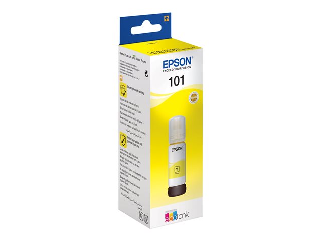 Epson 101 - 70 ml - yellow - original - ink tank - for Epson L4260, L4266, L6190, L6260, L6270, L6276, L6290, EcoTank L14150, L6290