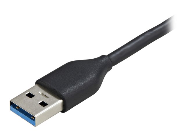 StarTech.com 4 Port USB 3.0 Hub, 4x USB-A, 5Gbps Laptop/Desktop USB Type-A Hub, USB Bus Powered, 11\" Long Cable with Cable Management (HB30AM4AB) - Hub - 4 x USB 3.2 Gen 1 - desktop