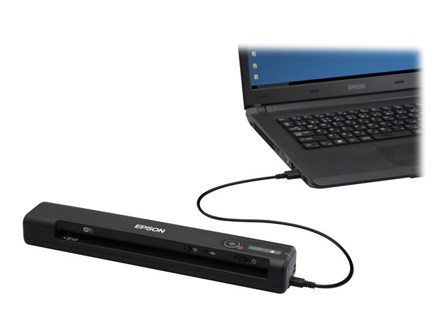 Epson WorkForce ES-60W - Sheetfed scanner - Contact Image Sensor (CIS) - A4 - 600 dpi x 600 dpi - up to 300 scans per day - USB 2.0, Wi-Fi(n)