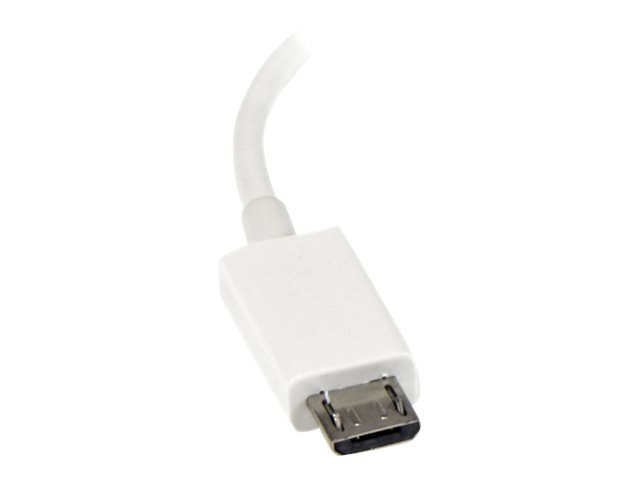 StarTech.com 5in White Micro USB to USB OTG Host Adapter M/F - Micro USB Male to USB A Female On-The-Go Host Cable Adapter - White (UUSBOTGW) - USB adapter - USB (F) to Micro-USB Type B (M) - USB 2.0 OTG - 12.7 cm - white
