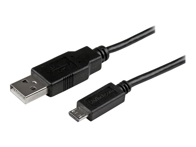 StarTech.com 15cm 6in Mobile Charge Sync USB to Slim Micro USB Cable for Phones & Tablets A to Micro B - M/M - Thin Micro USB Charge Cable (USBAUB15CMBK) - USB cable - Micro-USB Type B (M) to USB (M) - USB 2.0 - 15 cm - black - for P/N: CMDPHD2HD, DPMDPHD2HD, ST4CU424, ST4CU424EU, ST4CU424UK, ST8CU824, USBAUBSCHM