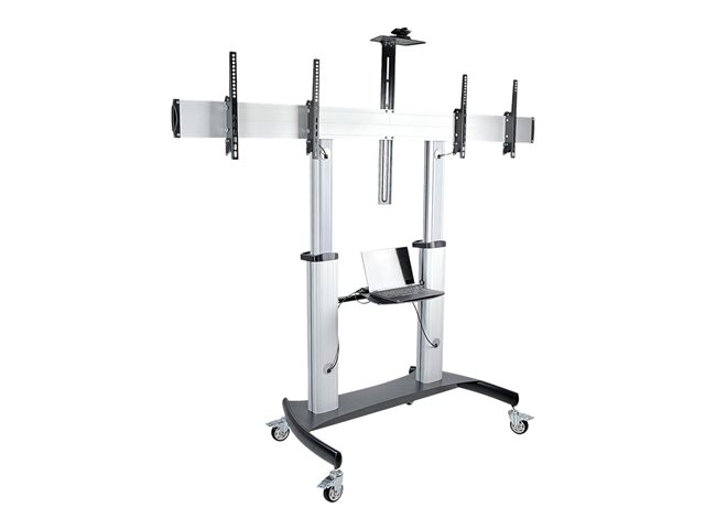 Dual TV Cart / Mount, Rolling TV Cart