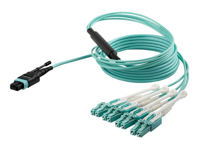 2m MTP/MPO to 4xLC/PC Fiber Cable