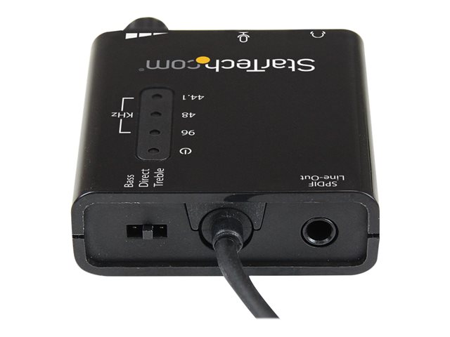 StarTech.com USB Sound Card w/ SPDIF Digital Audio & Stereo Mic - External Sound Card for Laptop or PC - SPDIF Output (ICUSBAUDIO2D) - Sound card - 24-bit - 96 kHz - stereo - USB 2.0 - for P/N: MU15MMS, MU6MMS