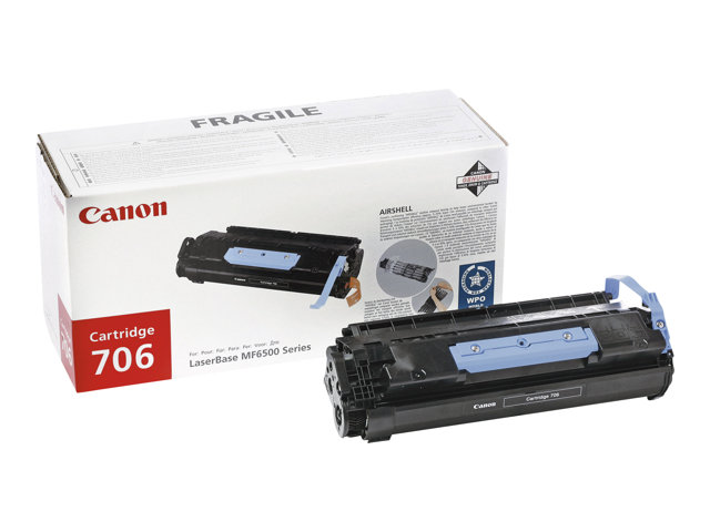Canon 706 - Black - original - toner cartridge - for i-SENSYS MF6530, MF6540, MF6550, MF6560, MF6580, LaserBase MF6530, MF6540, MF6550, MF6560