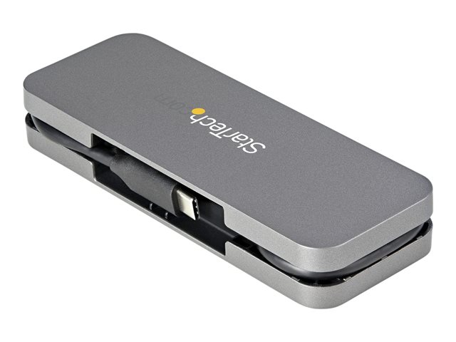 StarTech.com 4 Port USB C Hub - 4x USB-A - 5Gbps USB 3.0 Type-C Hub (USB 3.2/3.1 Gen 1) - Bus Powered - 11\" Long Cable w/ Cable Management (HB30CM4AB) - Hub - 4 x USB 3.2 Gen 1 - desktop