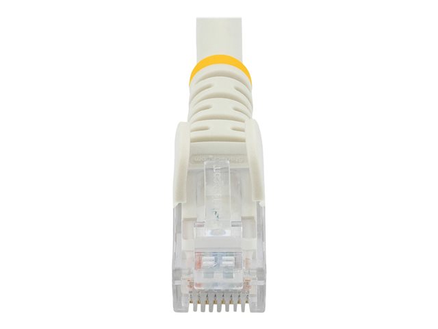 StarTech.com 50cm CAT6 Ethernet Cable, 10 Gigabit Snagless RJ45 650MHz 100W PoE Patch Cord, CAT 6 10GbE UTP Network Cable w/Strain Relief, White, Fluke Tested/Wiring is UL Certified/TIA - Category 6 - 24AWG (N6PATC50CMWH) - Network cable - RJ-45 (M) to RJ-45 (M) - 50 cm - UTP - CAT 6 - molded, snagless, stranded - white