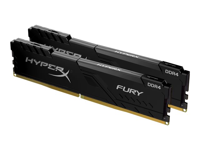 HyperX FURY - DDR4 - kit - 16 GB: 2 x 8 GB - DIMM 288-pin - 3200 MHz / PC4-25600 - CL16 - 1.35 V - unbuffered - non-ECC - black