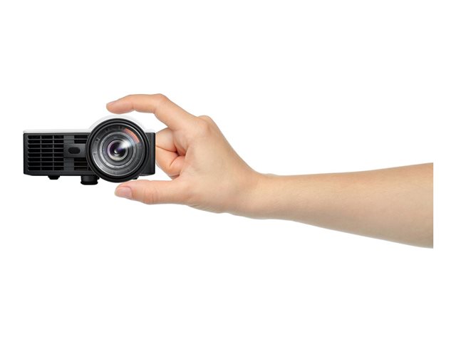 Optoma ML1050STi - DLP projector - LED - 3D - 1000 lumens - WXGA (1280 x 800) - 16:10 - 720p - short-throw fixed lens - white, grey