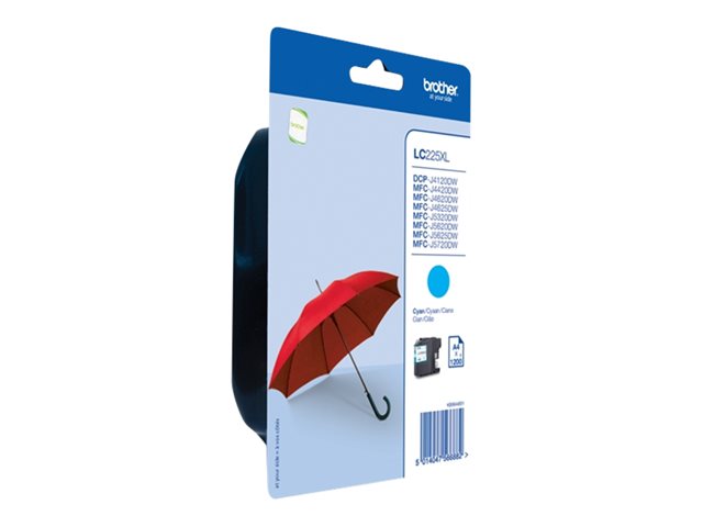 Brother LC225XLC - Cyan - original - ink cartridge - for Brother DCP-J4120, MFC-J4420, J4620, J5320, J5620, J5625, J5720, Business Smart MFC-J4420