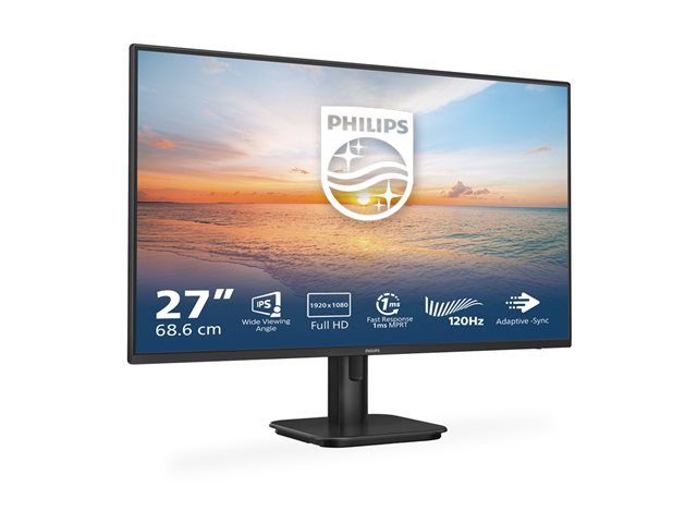 Philips 27E1N1100A - 1000 Series - LED monitor - 27\" - 1920 x 1080 Full HD (1080p) @ 100 Hz - IPS - 250 cd/m² - 1300:1 - 1 ms - HDMI, VGA - speakers - black