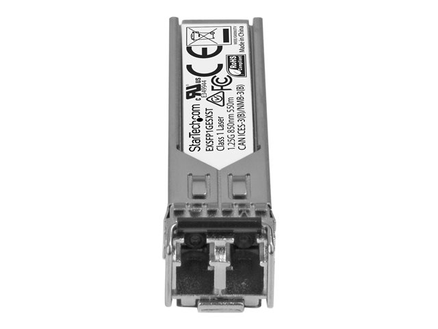 StarTech.com Juniper EX-SFP-1GE-SX Compatible SFP Module, 1000BASE-SX, 1GbE Multimode Fiber MMF Optic Transceiver, 1GE Gigabit Ethernet SFP, LC Connector, 550m, 850nm, DDM, Mini GBIC Module - Lifetime Warranty (EXSFP1GESXST) - SFP (mini-GBIC) transceiver module (equivalent to: Juniper EX-SFP-1GE-SX) - 1GbE - 1000Base-SX - LC multi-mode - up to 550 m - 850 nm