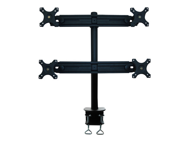 Neomounts FPMA-D700D4 - Mounting kit - full-motion - for 4 LCD displays - black - screen size: 19\"-30\" - clamp mountable, desk-mountable