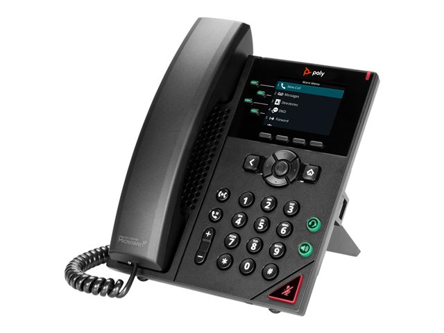 Poly VVX 250 4-Line IP Phone and PoE-enabled GSA/TAA No