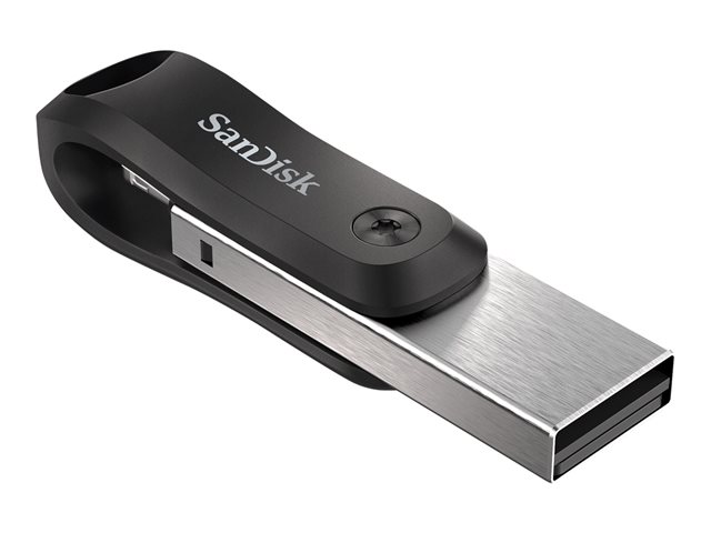 SanDisk iXpand Go - USB flash drive - 64 GB - USB 3.0 / Lightning - for Apple iPad/iPhone (Lightning)