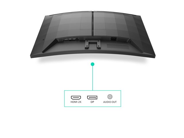 Philips Evnia 3000 32M2C3500L - LED monitor - gaming - curved - 32\" (31.5\" viewable) - 2560 x 1440 QHD @ 180 Hz - Fast VA - 300 cd/m² - 3500:1 - HDR10 - 0.5 ms - 2xHDMI, DisplayPort - charcoal