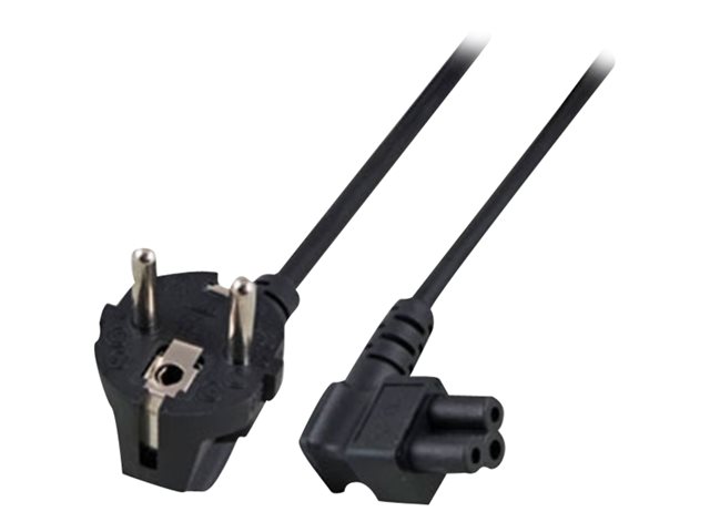 POWERCORD CEE7/7 -C5 ANG BK 1M