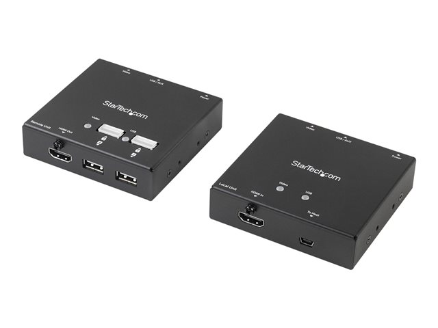 StarTech.com HDMI over CAT6 Extender with 4-port USB Hub - Remote HDMI over CAT5 or CAT6 - 165 ft (50m) - 1080p (ST121USBHD) - Video/audio/infrared/USB extender - over CAT 6 - up to 50 m