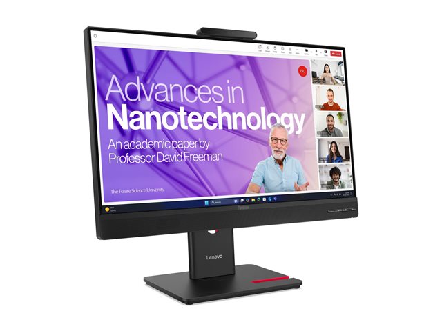 Lenovo ThinkVision T24-4v - LED monitor - 1920 x 1080 Full HD (1080p) @ 120 Hz - IPS - 250 cd/m² - 1500:1 - 4 ms - HDMI, VGA, DisplayPort, USB-C - speakers - eclipse black