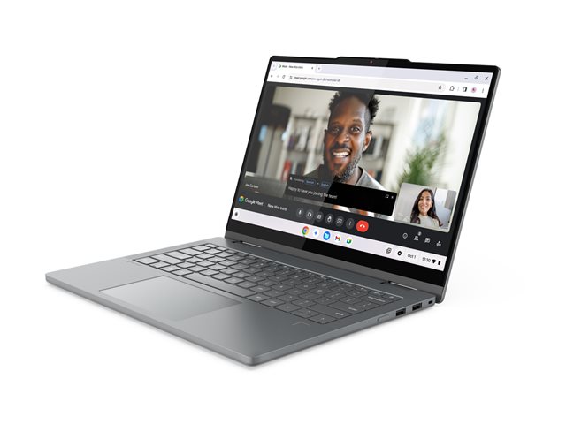 Lenovo Chrome Plus 2in1 Intel, Intel® Core™ 5 120U (E-cores up to 3.80GHz, 12MB), 14\" WUXGA Touch, Chrome OS, 8.0GB, 1x128GB UFS, Intel® Graphics, BT 5.3,Wi-Fi 6E 2x2 AX, 5MP, 3 Cell Li-Pol 50Wh, 65W, 1CourierCarryin, Backlit, Grey-English (Euro)