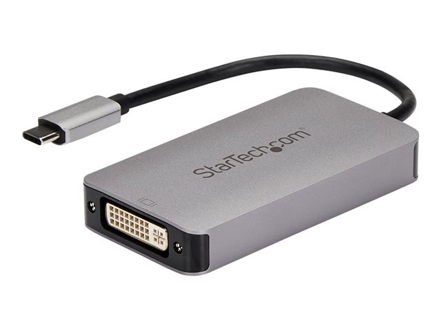 StarTech.com USB 3.1 Type-C to Dual Link DVI-I Adapter - Digital Only - 2560 x 1600 - Active USB-C to DVI Video Adapter Converter (CDP2DVIDP) - Adapter - dual link - 24 pin USB-C (M) to DVI-I (F) - USB 3.1 - 15.2 cm - active - space grey - for P/N: TB4CDOCK