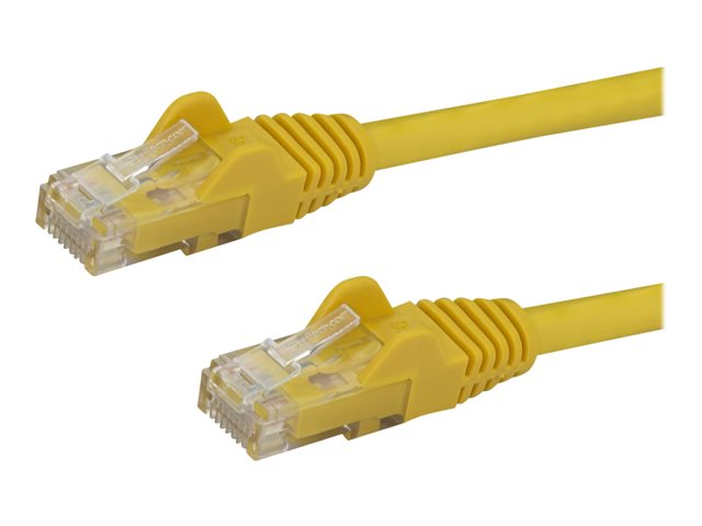 StarTech.com 3m CAT6 Ethernet Cable, 10 Gigabit Snagless RJ45 650MHz 100W PoE Patch Cord, CAT 6 10GbE UTP Network Cable w/Strain Relief, Yellow, Fluke Tested/Wiring is UL Certified/TIA - Category 6 - 24AWG (N6PATC3MYL) - Patch cable - RJ-45 (M) to RJ-45 (M) - 3 m - UTP - CAT 6 - snagless - yellow