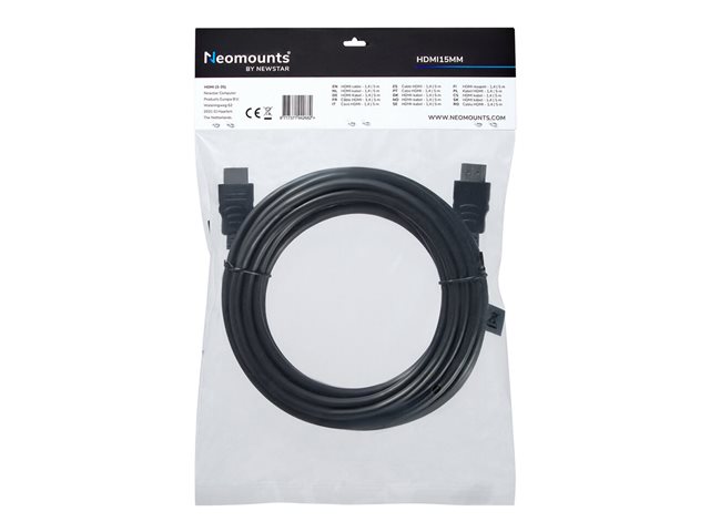 Neomounts - HDMI cable - HDMI male to HDMI male - 5 m - black