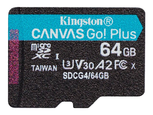 64GB microSDXC Canvas Go Plus Gen4 200RA2 U3 Single Pack w/o ADP