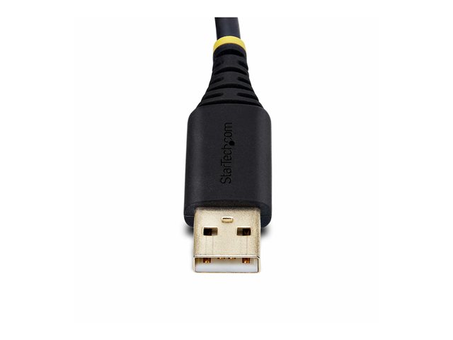 StarTech.com 6.6ft/2m USB to Null Modem Serial Adapter Cable, FTDI, RS232 - USB / serial cable - USB (M) to DB-9 (M) - 2 m - black