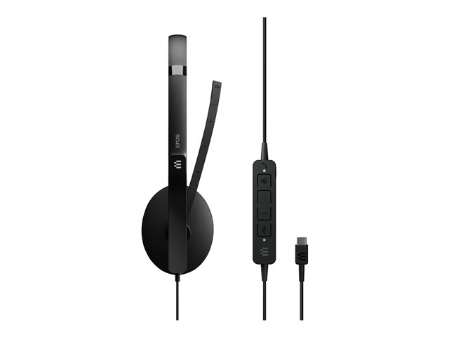 EPOS ADAPT 160T ANC USB-C - ADAPT 100 Series - headset - on-ear - wired - active noise cancelling - USB-C - black - Certified for Microsoft Teams, Optimised for UC