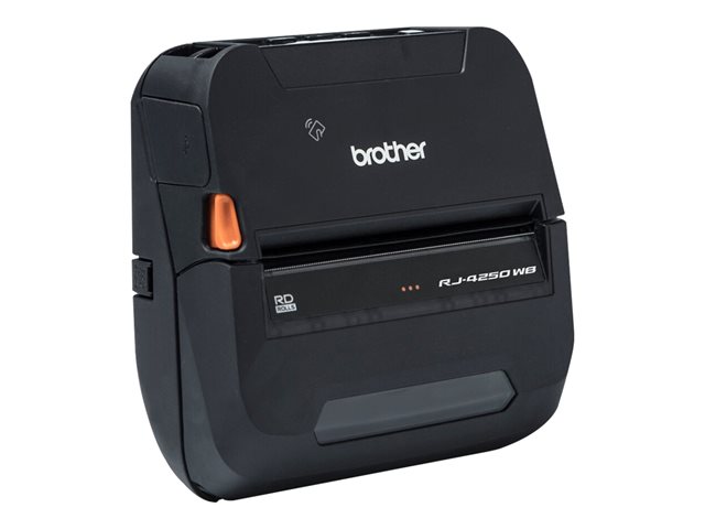 Brother RuggedJet RJ-4250WB - Label printer - direct thermal - Roll (11.3 cm) - 203 dpi - up to 127 mm/sec - USB 2.0, Wi-Fi(n), NFC, Bluetooth 4.2