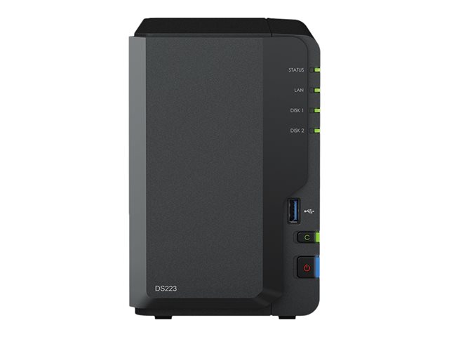 Synology Disk Station DS223 - NAS server - 2 bays - SATA 6Gb/s - RAID RAID 0, 1, JBOD - RAM 2 GB - Gigabit Ethernet - iSCSI support