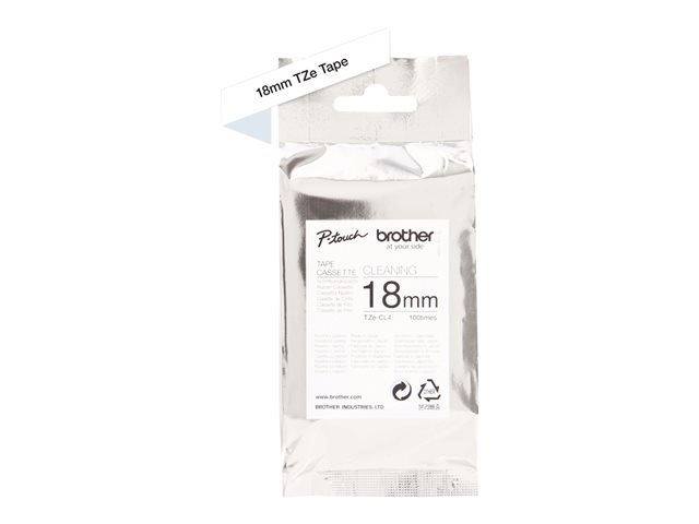 Brother TZe-CL4 - Roll (1.8 cm x 8 m) 1 cassette(s) cleaning tape - for Brother PT-D600, P-Touch PT-D400, D450, D800, E310, E550, P900, P950, P-Touch EDGE PT-P750