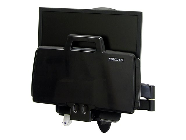 Ergotron 200 Series - Mounting kit (articulating arm, keyboard tray with left/right mouse tray, barcode scanner holder) - for LCD display / PC equipment - steel - black - screen size: up to 24\" - wall-mountable