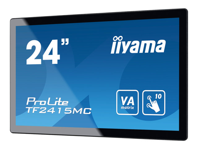 iiyama ProLite TF2415MC-B2 - LED monitor - 23.8\" - open frame - touchscreen - 1920 x 1080 Full HD (1080p) @ 60 Hz - VA - 350 cd/m² - 3000:1 - 16 ms - HDMI, VGA, DisplayPort - black